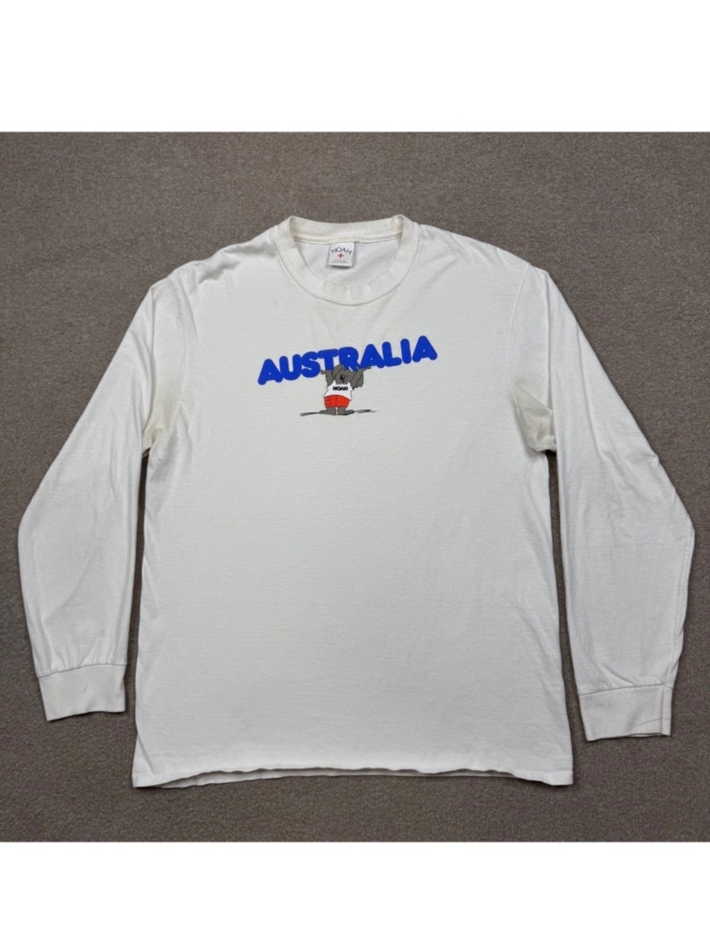 Noah NYC Men's Shirt Size L White Long Sleeve Australia Crew Neck Skateboarding